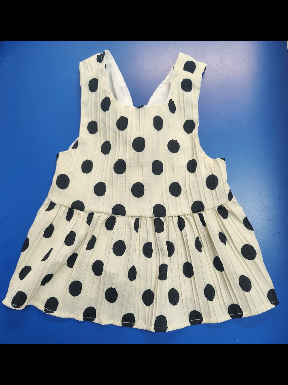 Polka Dot Sleeveless Peplum Top - Size 12m